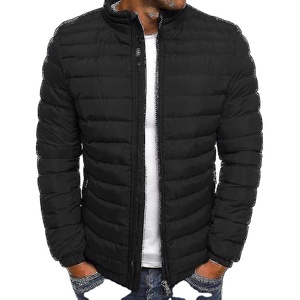 Blouson d'hiver matelassé pour homme sur mesure avec col montant et logo frontal - Concevez vos propres logos chez SAMMY WEARS - Product Image 2