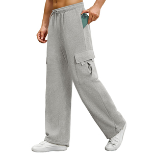 Custom LOGO Men Loose Pants Winter Long Mohair Knit <b>Trousers</b> Casual <b>Drawstring</b> Men's Pants Straight Curved Striped <b>Trousers</b> - Product Image 1