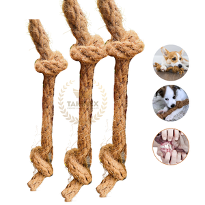 Jouet à mâcher en corde de noix de coco naturelle pour chiens Corde en fibre durable et écologique pour mâcher et jouer - Product Image 1