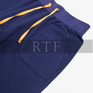 Col en V soins infirmiers gommages robe veste ensemble manches courtes 100% coton unisexe personnalisable ODM modèle par Raw Fine Salon de beauté hôpitaux - Product Image 6