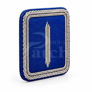 Insignia de hilo fino bordada a mano con hilo dorado, parche decorativo personalizado para coser en sombreros, prendas y manualidades. - Product Image 3