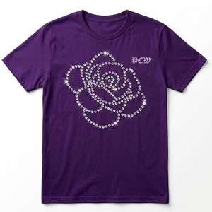 เสื้อยืดแฟชั่นผู้ชายถักนิตติ้ง 100% ผ้าฝ้าย ประดับคริสตัล ดีไซน์ทันสมัย แขนสั้น เสื้อท็อปสำหรับใส่ในโอกาสพิเศษ เนื้อผ้าเบาสบาย ระบายอากาศได้ดี - Product Image 1