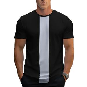 Camiseta con estampado 3D creativo con personalidad Simple para hombre, informal, holgada, de talla grande, cuello redondo, manga corta - Product Image 1