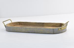 Arabic Style Wooden & Metal <b>Chocolate</b> & Dessert Serving Tray Bowl 100% Food Safe for <b>Ramadan</b> & Diwali Wholesale Price - Product Image 5