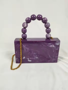 Resin <b>Box</b> Clutch Purse Evening Formal Handbag Party <b>Bridal</b> Wedding Clutch Purse for Women by crescent crafts - Product Image 2