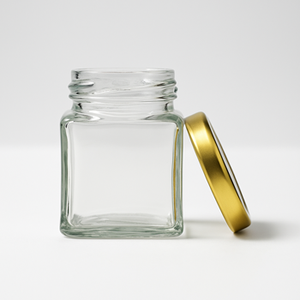 Bocal en verre Mason gaufré avec couvercle en métal, rangement hermétique pour un usage domestique parfait pour les recettes de collations alimentaires - Product Image 3