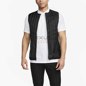 Logotipo personalizado de moda de invierno con cremallera sin mangas de cuello alto acolchado impermeable para hombres y mujeres acolchado Reversible chaleco acolchado - Product Image 2