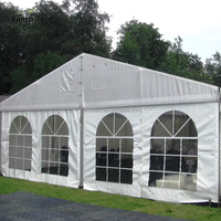 Tente de stockage extérieure robuste type chapiteau, simple, en PVC ignifuge, imperméable, résistante au vent 100 km/h, plus de 15 ans