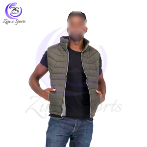 Ropa de invierno Contraste Color Top Trendy Stand Collar Chaleco casual acolchado, producto de la mejor calidad Chaleco acolchado con tarifa al por mayor - Product Image 4