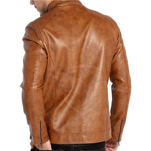 Chaqueta de cuero más vendida Chaquetas de cuero de MOQ bajo Nueva llegada Chaquetas de cuero impermeables para hombres - Product Image 2