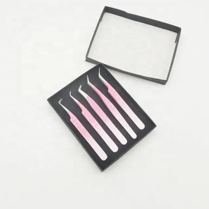 Pince à épiler professionnelle flocon de neige avec LOGO personnalisé pince à cils en acier inoxydable à 45/75/90 degrés poignée confortable - Product Image 2