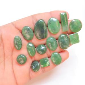 Colección Exclusiva 2026, 15 Piezas de Jade Nefrita Natural de Primera Calidad, Cabujones Sueltos para Joyería - Product Image 1
