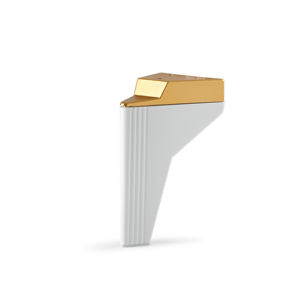 Pata de Mueble de Plástico Blanca en Forma de T de 14 cm, Resistente, para Sofá, Cama, Gabinete, Diseño Moderno para Sala de Estar, Modelo VENUS-14-WHT - Product Image 1