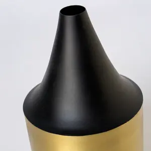 Glossy Floral Hammered Iron Floor <b>Vase</b> Handmade Royal Gold <b>Chinese</b> New Year Table flower <b>Vase</b> Diwali Decor Coastal Design - Product Image 5