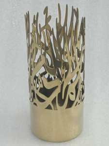 Bougeoirs islamiques Design impressionnant pour la maison, l'hôtel, le Restaurant, le bureau, photophore, décor de table en métal de couleur dorée - Product Image 3