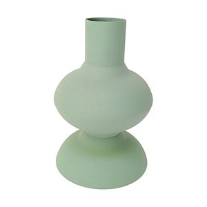 Juego de Jarrones Modernos Negros con Textura Floral |   Florero Industrial de Metal con Orejas, Estilo Nórdico Minimalista, Esférico, para Mesa, de Lujo - Product Image 6