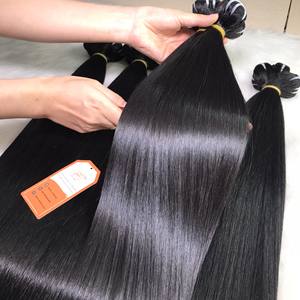 Extensiones de cabello liso de hueso superventas, paquete más brillante, vendedores de cabello con máquina, doble trama, pelucas de cabello crudo vietnamita para mujer - Product Image 1