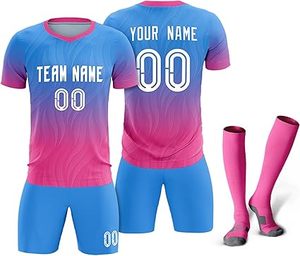 Ensemble d'uniformes de football personnalisés-100% coton séchage rapide unisexe tailles adultes - Product Image 5
