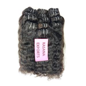 Extensions de cheveux vietnamiennes noires de couleur naturelle pour femmes Style vague profonde lâche bouclés Double trame Machine brute pas cher en gros - Product Image 4