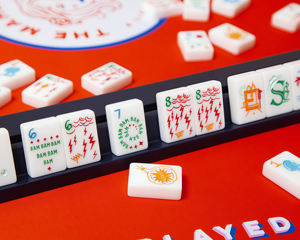 Tuiles de Mahjong en Acrylique Personnalisées à 1 Couche, Style American Cheeky Line, 160 Tuiles en Acrylique avec Design Dessiné à la Main, Idées Cadeaux de Luxe - Product Image 1