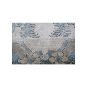 Tapis tuftés à la main Kora en laine et viscose, modèle Top-179, à poils longs et moelleux, pour la maison, la chambre, le salon, le couloir, motif médaillon rectangulaire - Product Image 3
