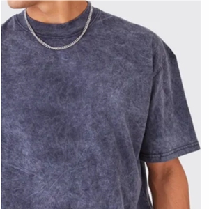 T-shirt for men Acid Washed Oversized <b>Tshirt</b> 100% Cotton Acid Wash T Shirt Men Blank Bulk Wholesale - Product Image 4