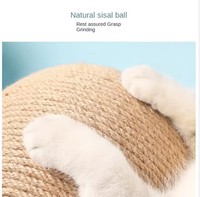 Planche à gratter pour chat et boule à gratter, résistante à l'usure et sans peluches, jouet pour chat pour affûter les griffes et s'occuper de soi-même.