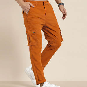 Pantalones cargo informales de cintura alta para hombre, ligeros, de secado rápido, diseño de patrón recto lavado sostenible personalizado - Product Image 3