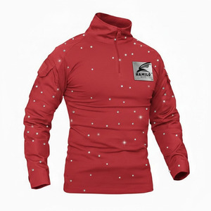 OEM Service Custom <b>Logo</b> Long Sleeve Gym Compression Shirt 100% Cotton Solid Pattern - Product Image 6