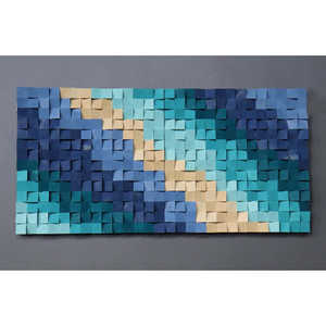 การตกแต่งผนังด้วยโมเสกไม้แซนด์แบงค์ ป้ายติดผนังที่มีสไตล์ - Product Image 4