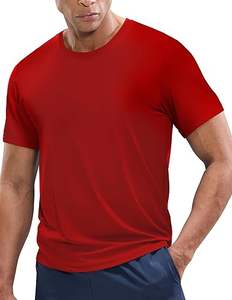 T-shirts de course athlétique à manches courtes en polyester pour hommes, UPF 50 + - Product Image 1