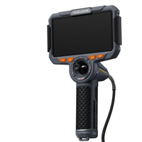Endoscope portable TF600 Caméra d'inspection à objectif unique articulée à 4 voies à 360 ° Tête de caméra 6.5mm Câble 1.55m
