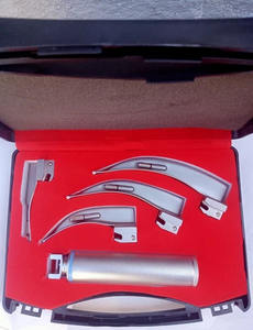 Juego de laringoscopio Macintosh totalmente autoclavable fibra óptica de acero inoxidable 4 cuchillas CE aprobado diagnóstico laringe quirúrgica - Product Image 2