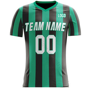 Maillots de football personnalisés en polyester sublimé, respirants, à séchage rapide, avec noms et numéros personnalisés, col rond, unisexe, adulte - Product Image 4