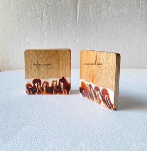 Posavasos de la mejor calidad, resina epoxi multifuncional y Estera de té de madera de acacia, vajilla pagada, hogar y cocina, superventas - Product Image 3