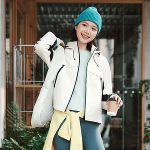 Manteau long en satin pour femme, imperméable, respirant, en coton, résistant aux taches, tendance, décontracté, couleur unie, nouveau style - Product Image 6