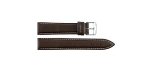 Unisex Leather 6 Dark Brown Classic Genuine Luxury <b>Watch</b> Strap 20mm Breathable Water-Resistant Smart <b>Watch</b> Band Light Adjustable - Product Image 4