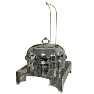 Plat de service chauffant en acier inoxydable finition or, fait main, de luxe, pour les mariages, les fêtes et les événements de traiteur, élégant - Product Image 4