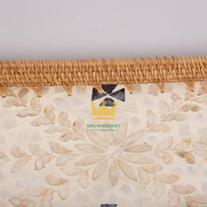 Artículos calientes de Vietnam ratán madre de perla bandeja para servir vajilla decorativa madre de perla bandeja de almacenamiento - Product Image 2
