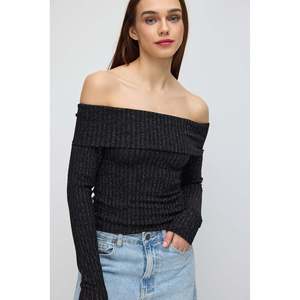 Blusa de Manga Larga para Mujer, Cuello Redondo Informal, Popelina, Encaje Bordado, Logotipo Frontal, Poliéster, Talla XL, Top Tejido - Product Image 2