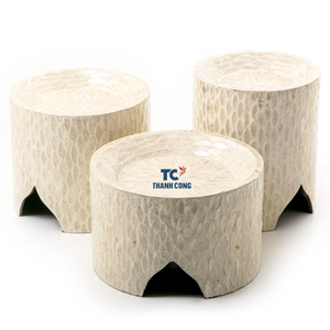 Hottest Ramadan <b>Set</b> of 2 Mother of Pearl <b>Cake</b> <b>Stand</b> for Chocolates, Serving Trays Real Mother of Pearl Pieces Inlay Handmade - Product Image 5