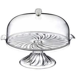 Contemporary Glass <b>Cake</b> <b>Stand</b> With <b>Dome</b> For Modern Table Setting Enhancing Visual Appeal Of Desserts - Product Image 4