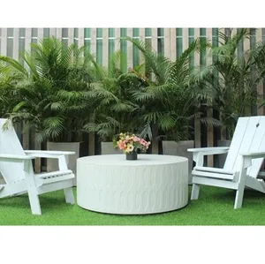 Wolf Eyes Round Concrete Coffee Table Hot Selling Lightweight Concrete outdoor furniture Outdoor Tables