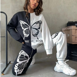 Custom Heavyweight Space Cotton Oversized Sudadera Baggy Jogger Chándal Set Vintage Print Fabricado 100% algodón - Product Image 2