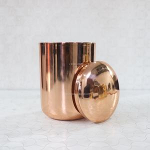 ภาชนะใส่เทียนทองเหลืองทองแดงสีทอง8ออนซ์ถึง16ออนซ์ขวดโหลเทียนเปล่าขัดเงาออกแบบโลโก้ได้ตามต้องการ - Product Image 3