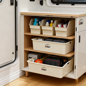 Kolları ile büyük kapasiteli plastik saklama kutuları, oyuncaklar için istiflenebilir açık ön organizatör kutusu, giysi, kiler, garaj - Product Image 3