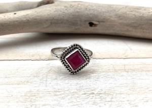 Rubis pierres précieuses bijoux pour femmes argent Boho Style bague bijoux 925 en argent Sterling tendance à la main bague cadeau pour maman - Product Image 2