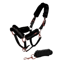 BRAND ZONE Licol de tête réglable en nylon pour cheval, taille personnalisable, avec longe, équipement équestre, accessoires pour chevaux