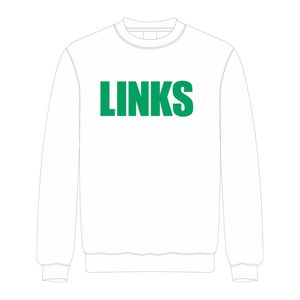 The Links Incorporated Sudadera de algodón blanco con bordado de chenilla blanca Ropa de organización cívica y profesional negra - Product Image 2