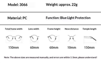 Lunettes de vue papillon transparentes imprimées dégradées anti-lumière bleue pour femmes, monture PC, design tendance 2026